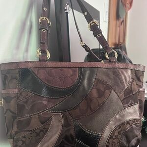 Coach patchwork tote bag